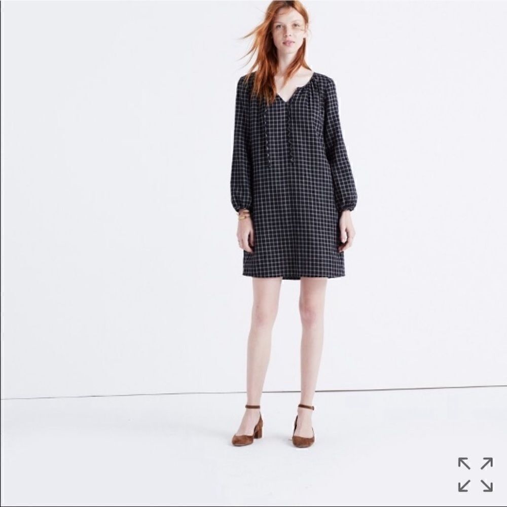 MADEWELL Signal Tunic Dress in Hayden Plaid